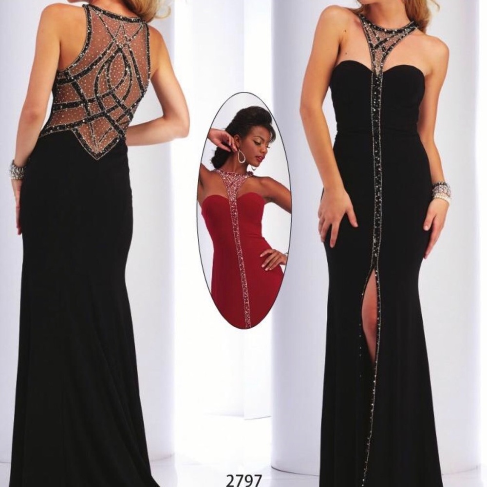 Beautiful Clarisse Prom Dress w Slit in the Middle